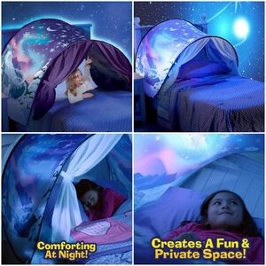 Kids Blue Starry Night Bed Tent